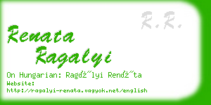 renata ragalyi business card